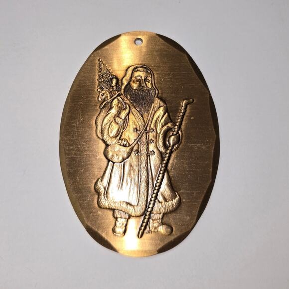 1st Edition Santa 1993 Wendell August Forge Bronze Father Christmas Ornament - Picture 5 of 7